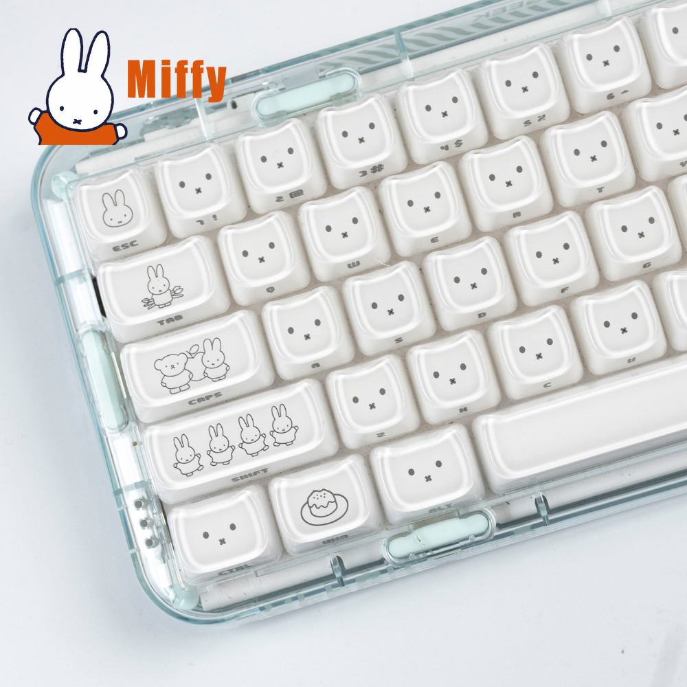 Kawaii Miffy Keycaps Cute Rabb - Gaming Accessories Aesthetic review and price