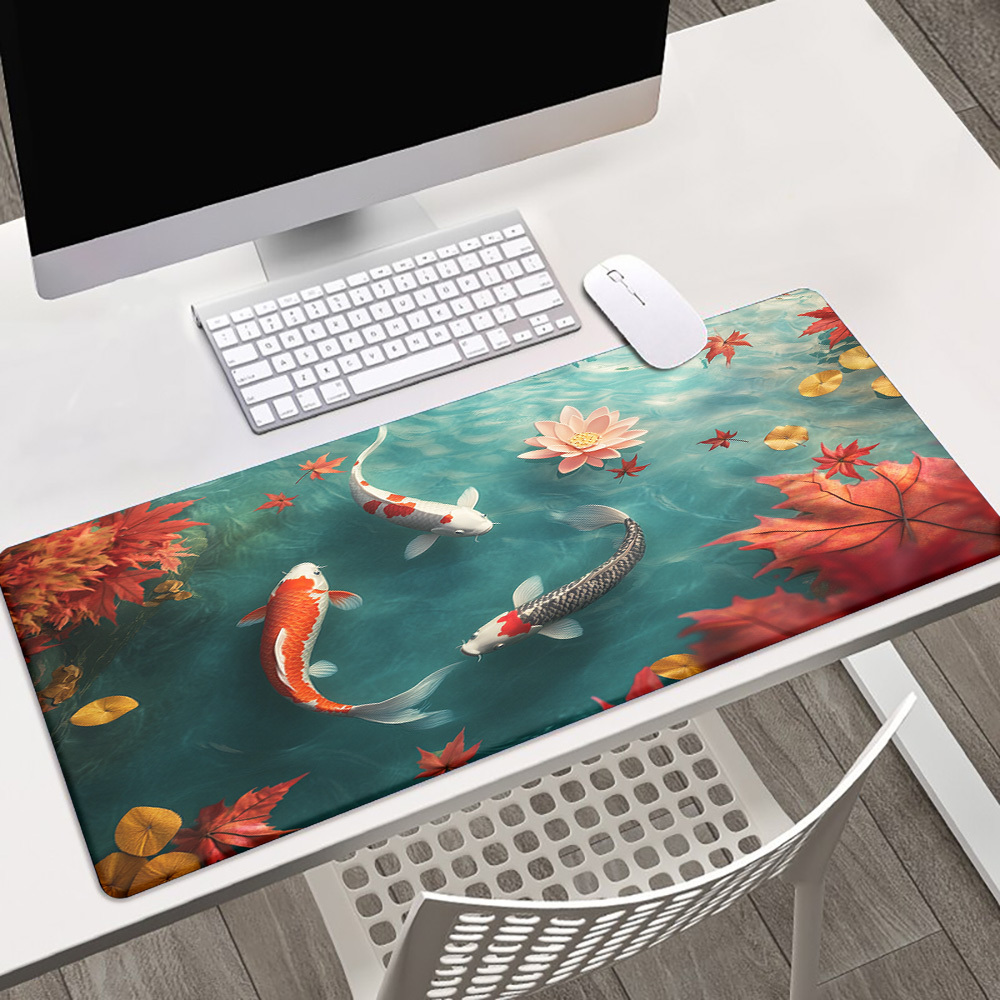 Zen Koi Fish Iron Art Desk Mat - Zen Gaming Accessories review and price