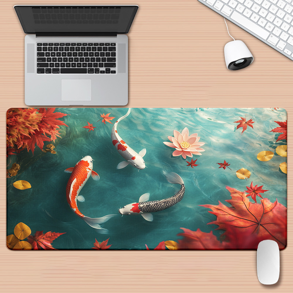Zen Koi Fish Iron Art Desk Mat - Zen Gaming Accessories review and price