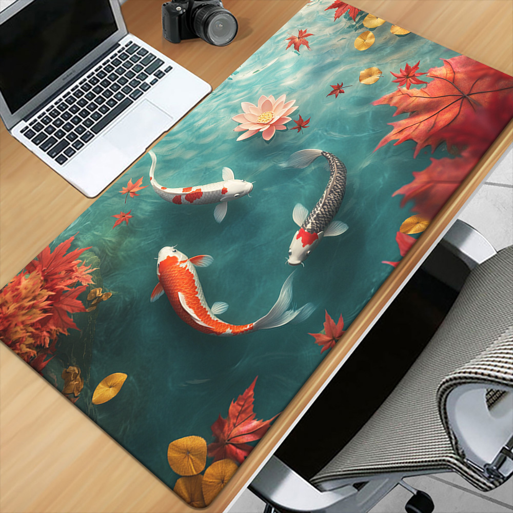 Zen Koi Fish Iron Art Desk Mat - Zen Gaming Accessories review and price
