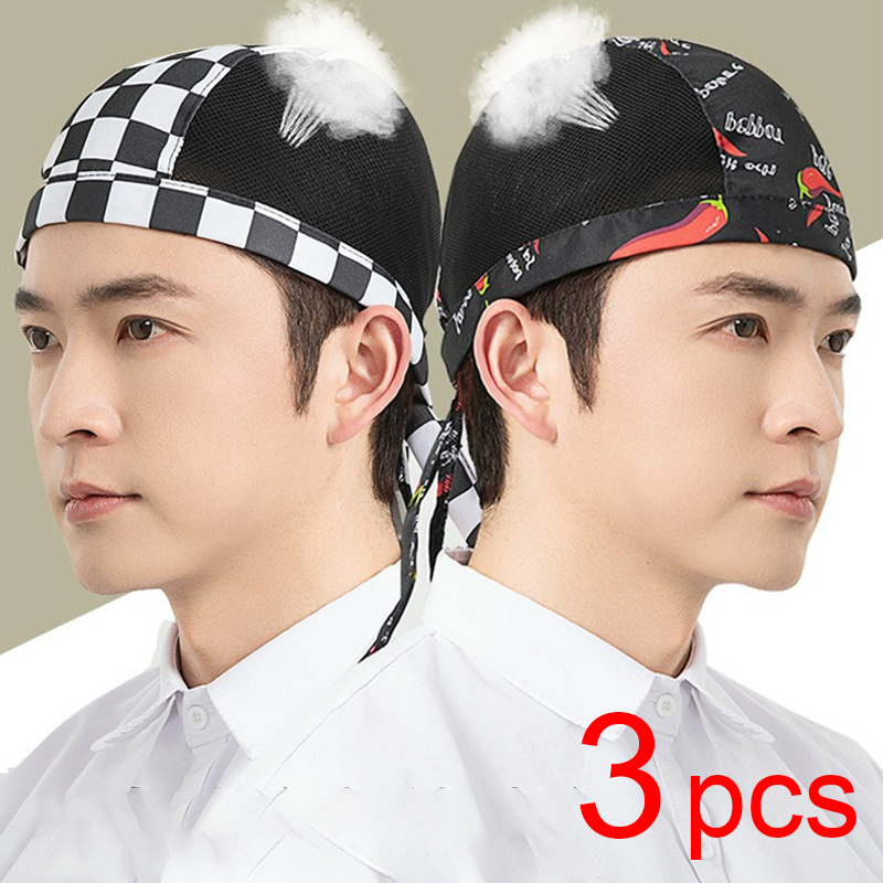 Breathable Mesh Cook Hat 3pcs  - Gaming Kitchen Accessories review and price